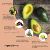Auravedic Avocado Oil Grapeseed Oil firming body oil after bath for daily use 100 ml body oil for winter body oil for glowing skin anti aging face body massage oil for full body anti aging serum oil