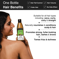 Soulflower Organic Castor Hair Oil 225ml | Cold-Pressed & Clinically Proven for Hair Growth | Stronger Hair, Skin Hydration & Nail Care | 100% Pure & Natural | No Mineral Oil or Parabens