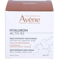 Avène Hyaluron Activ B3 Multi-Intensive Night Cream 40 ml – Retinal + Niacinamide + Hyaluronic Acid Night Repair Cream for Firmer, Smoother & Younger-Looking Skin