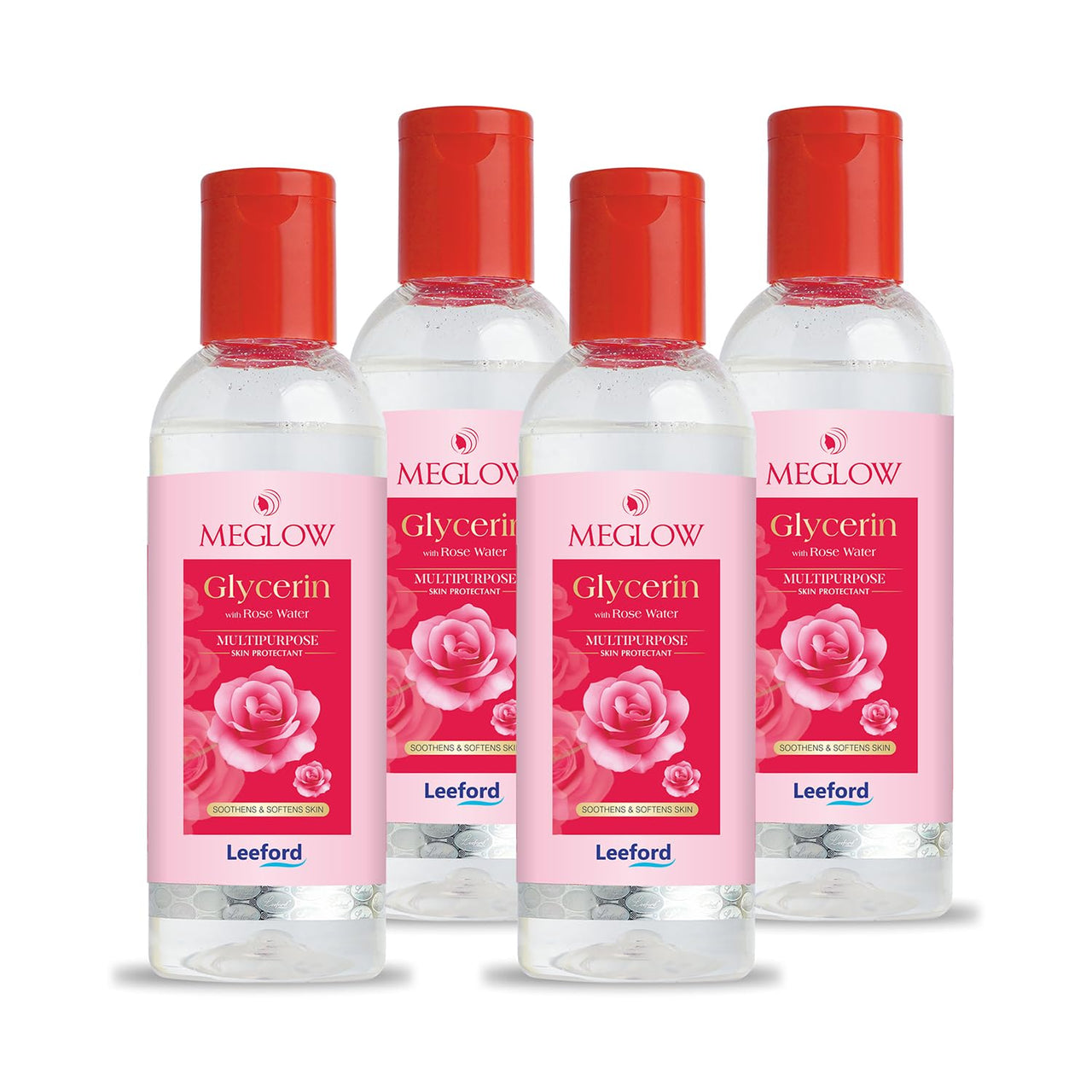Meglow Rose Water | Hydrating & Nourishing Toner for Refreshing Glow | Enriched with Pure Rose Extracts & Glycerin | Soothes, Tones & Restores Skin’s Natural Balance Pack of 4 (60ml each)