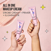 Blue Heaven Prime & Shine Flawless Illuminating Primer + Strobe Cream | Primer + Highlighter + Moisturiser |Infused with Vitamin C and Niacinamide for naturally glowing skin, Silver Pink, 25g