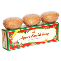 Mysore Sandal Soap, 450g (150x3) (Pack Of 3) & Body Wash, 200ml With Free Loofah