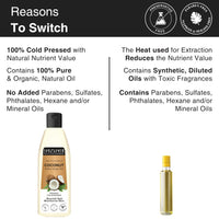 Soulflower Extra Virgin Coconut Oil | Clinically Proven for Hair Growth, Moisturizer, Damage Repair, Anti-Frizz, Baby & Body Massage | 100% Pure, Ecocert Organic Certified, No Mineral Oil, 120ml