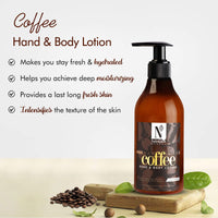 Nutriglow NATURAL'S Raw Irish Coffee Hand and Body Lotion With Honey & Shea Butter For Instant Skin Smoothening, Skin Purifying, No Sulphate & Silicones, 300ml