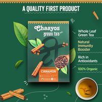 Chaayos Cinnamon Green Tea|Cinnamon Tea|Whole Leaf Loose Tea|Immunity Boosting - 100Gram [50 Cups]|Antioxidant Green Tea|Green Tea