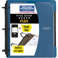 Five Star Flex Refillable Hybrid NoteBinder + Study App, College Ruled Paper, 1