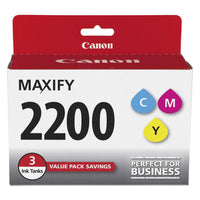 Canon PGI-2200 3 Color Multi Pack Compatible to IB4120, MB5120, MB5420, IB4020, MB5020, MB5320 Ink Pack