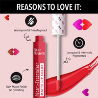 Blue Heaven Lip Kicks Non Transfer Lip color Pack of 7, Liquid Matte Lipsticks for Women, Long lasting and Hydrating Lipsticks, 19.6ml