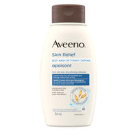 Aveeno Skin Relief Fragrance-Free Body Wash with Oat to Soothe Dry Itchy Skin, Gentle, Soap-Free & Dye-Free for Sensitive Skin, 12 fl. oz