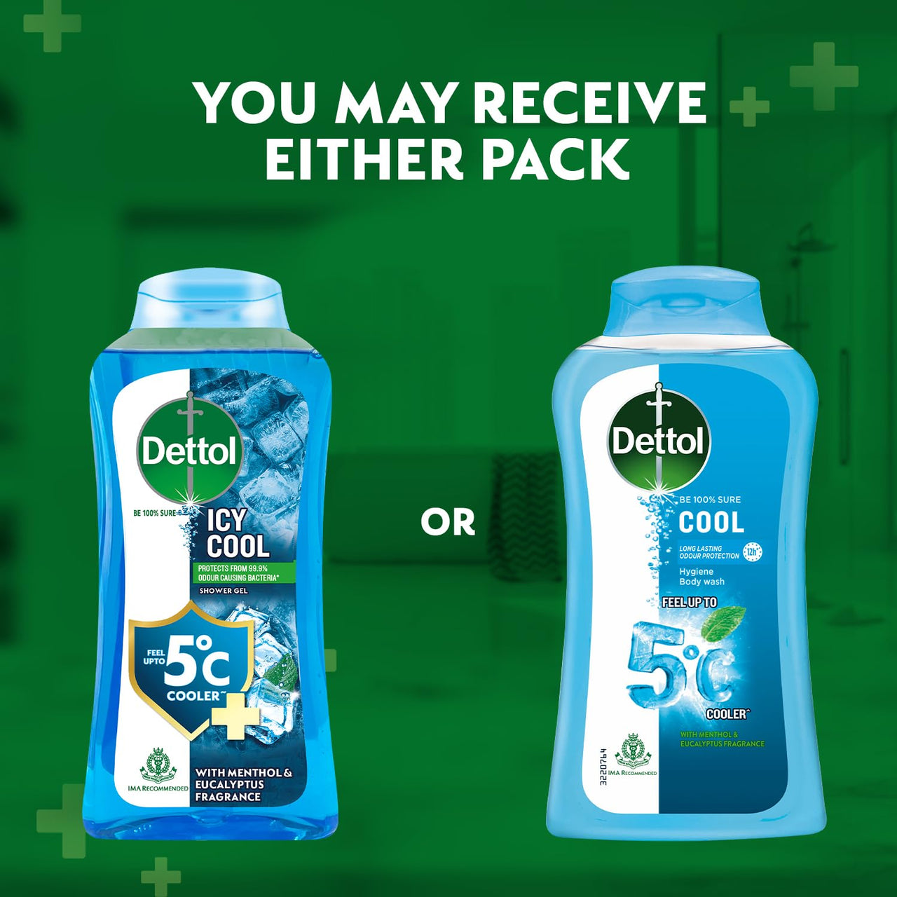 Dettol Body Wash and Shower Gel for Women and Men, Cool - 250ml | Soap-Free Bodywash | 12h Odour Protection (Pack of 2)