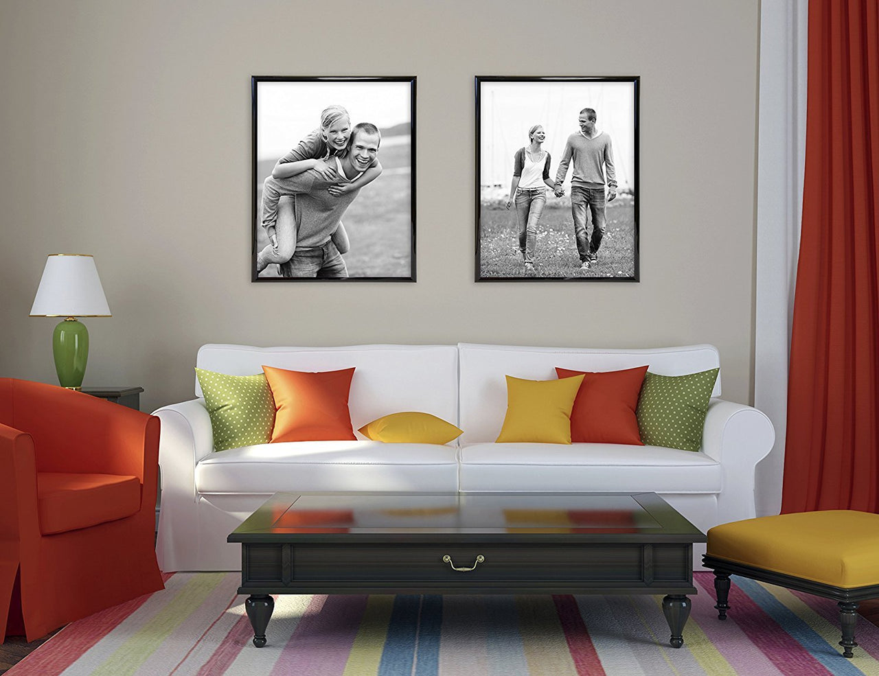 MCS Trendsetter 20x28 Poster Frame Black High-Gloss, Vertical & Horizontal Wall Hanging Large Picture Frame for Photos, Posters & Art Prints (1-Pack) 20 x 28 in Single