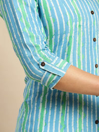 rangita Women Rayon Printed Calf Length Kalidar Kurti with Front Button Placket