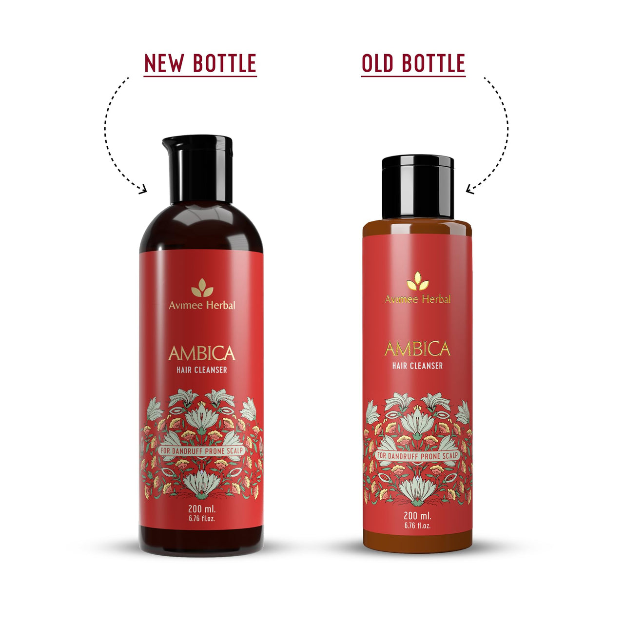 Avimee Herbal Ambika Hair Cleanser | Fights Dandruff & Moisturises Scalp Naturally | With Aloe Vera, Apple Cider Vinegar, Tea Tree Oil & Neem Oil | 200 ml