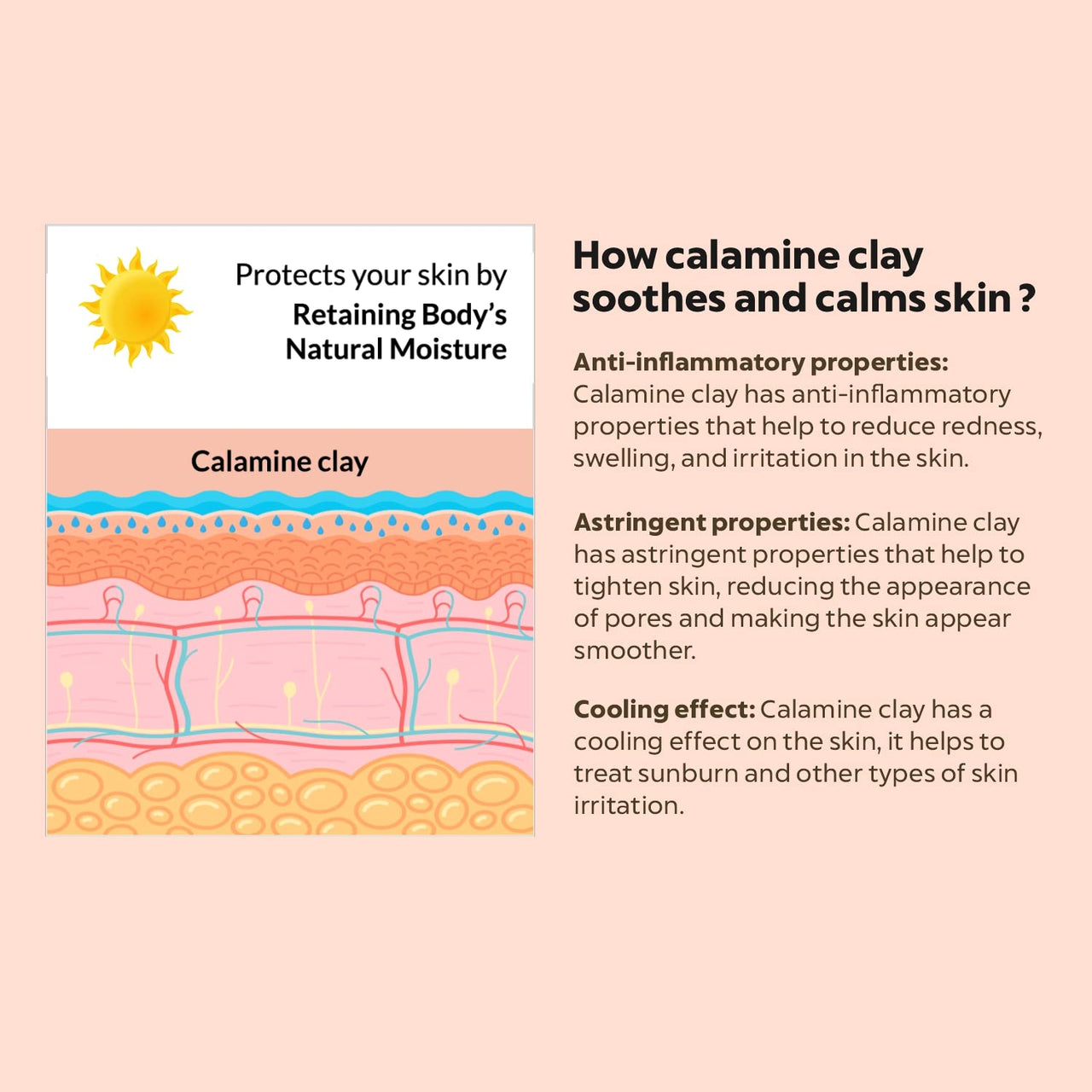 INDUS VALLEY Bio Organic 100% Natural Calamine Clay Powder | Healing Clay for Face & Skin Care (250 gm)