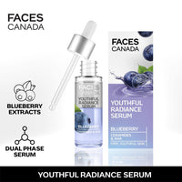 FACESCANADA Youthful Radiance Serum, 27 ml | Blueberry, AHA & Ceramides | Biphasic Face Serum | Anti-Ageing | Brightens, Hydrates, Moisturizes for Younger-Looking, Radiant Skin