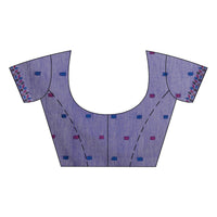 WoodenTant women’s handloom cotton saree in Green with multicolor designer Leaf in pallu