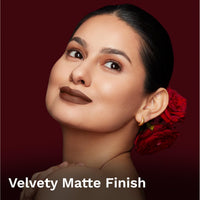 Pilgrim Matte Me Up Bullet Lipstick 4.2g | Creamy, Lightweight, Bold, Non Drying | SPF 30 | Enriched With Hyaluronic Acid & Spanish Squalane | Lipstick for dusky skin tone | Chocolate Tease -32