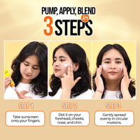 Meglow SPF 50 Lotion | Broad-Spectrum Protection & Hydration | Shields Against UVA & UVB | Non-Greasy, No White Cast | Water & Sweat Resistant for Long-Lasting Defense Pack of 2 (50ml each)