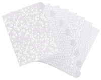 Avery Insertable Style Edge Plastic Dividers for 3 Ring Binders, 8-Tab Set, Assorted White Frosted Designs, 1 Set (11291)