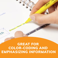 BIC Brite Liner Highlighter, Chisel Tip, Fluorescent Blue Ink, 12 per Pack (BL11-BE) 12 Count (Pack of 1) MARKING