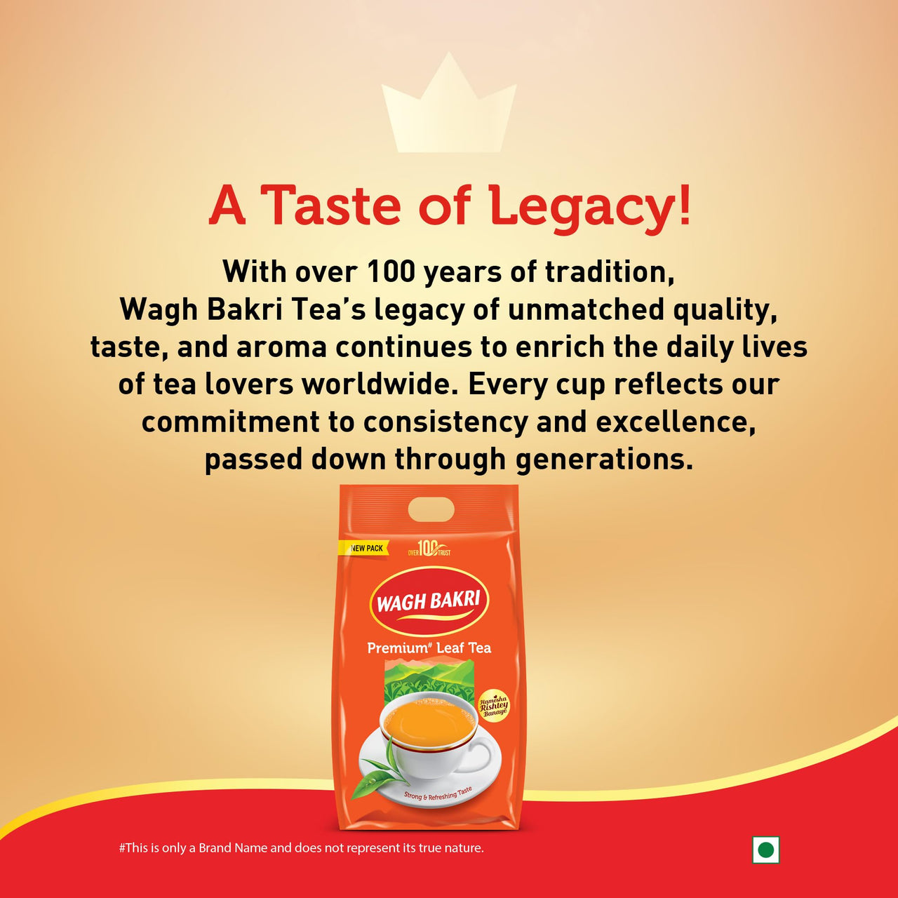 Wagh Bakri Premium Leaf Tea Pack, 1Kg, Assam