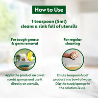 Dettol Lemon Fresh Dishwash liquid and Cleaning Gel || Cuts Tough Grease || Remove germs || 750ml, bottle