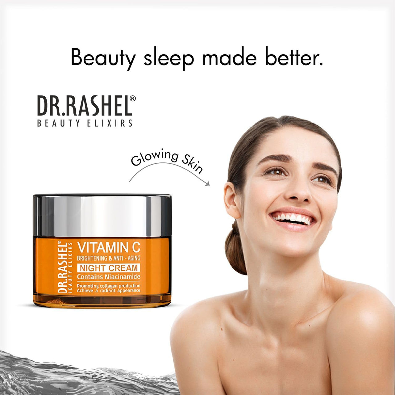 DR.RASHEL Vitamin C Night Cream Enriched with a Powerful Combination of Vitamin C & Collagen (50gm) | Fight Against Fine lines & Wrinkles | Helps Revitalizing & Nourishing the Skin | For Men & Women