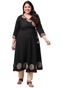 Yash Gallery Women's  Cotton Angrakha Kurta