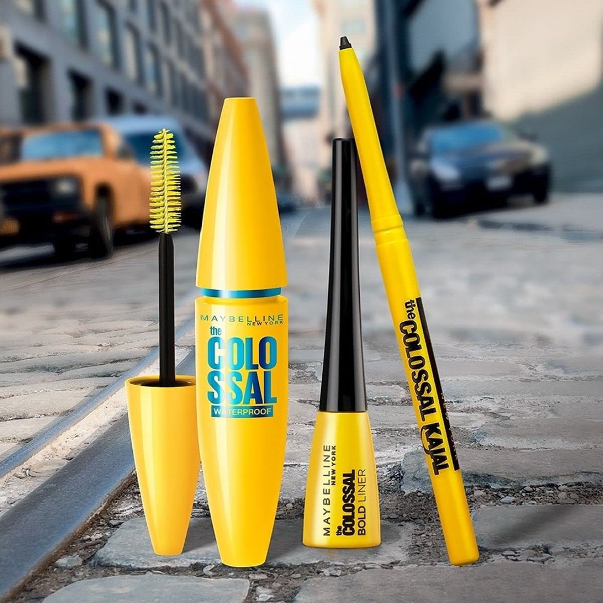 Maybelline New York Mascara, Volumizing & Lengthening, Waterproof, Black, Volume Express Colossal, 10ml (Pack of 2)