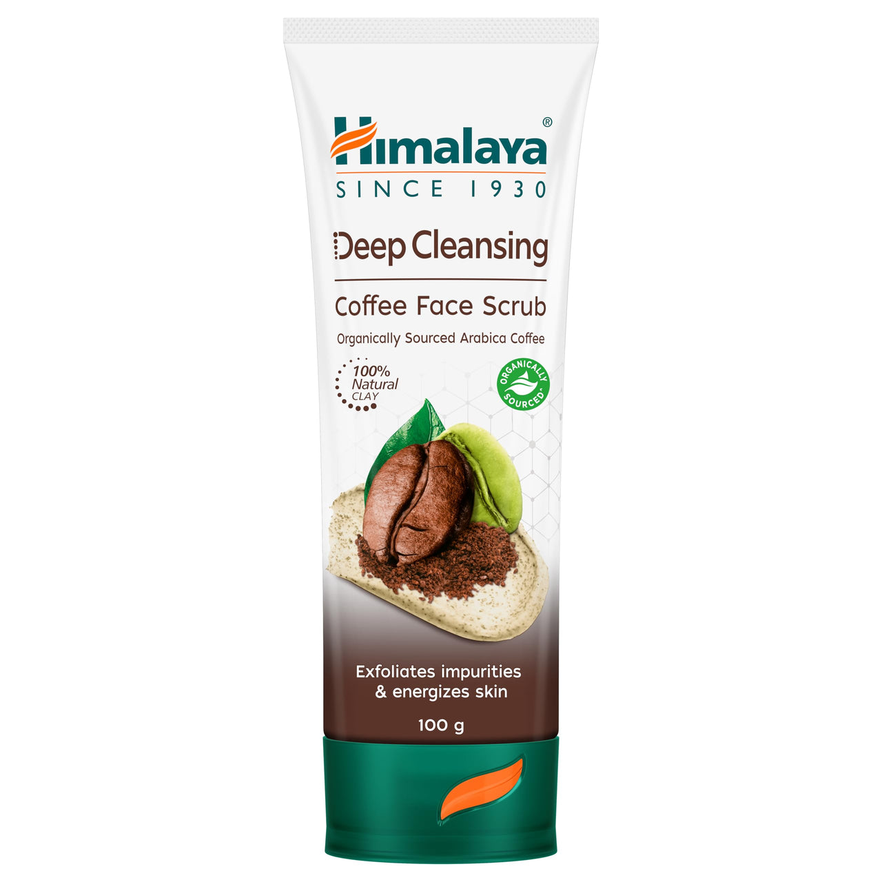 Himalaya Deep Cleasing Coffee Face Scrub | Organically sourced Arabica Coffee | 100% Natural Exfoliants | Exfoliates blackheads & impurities | Paraben free | 100g