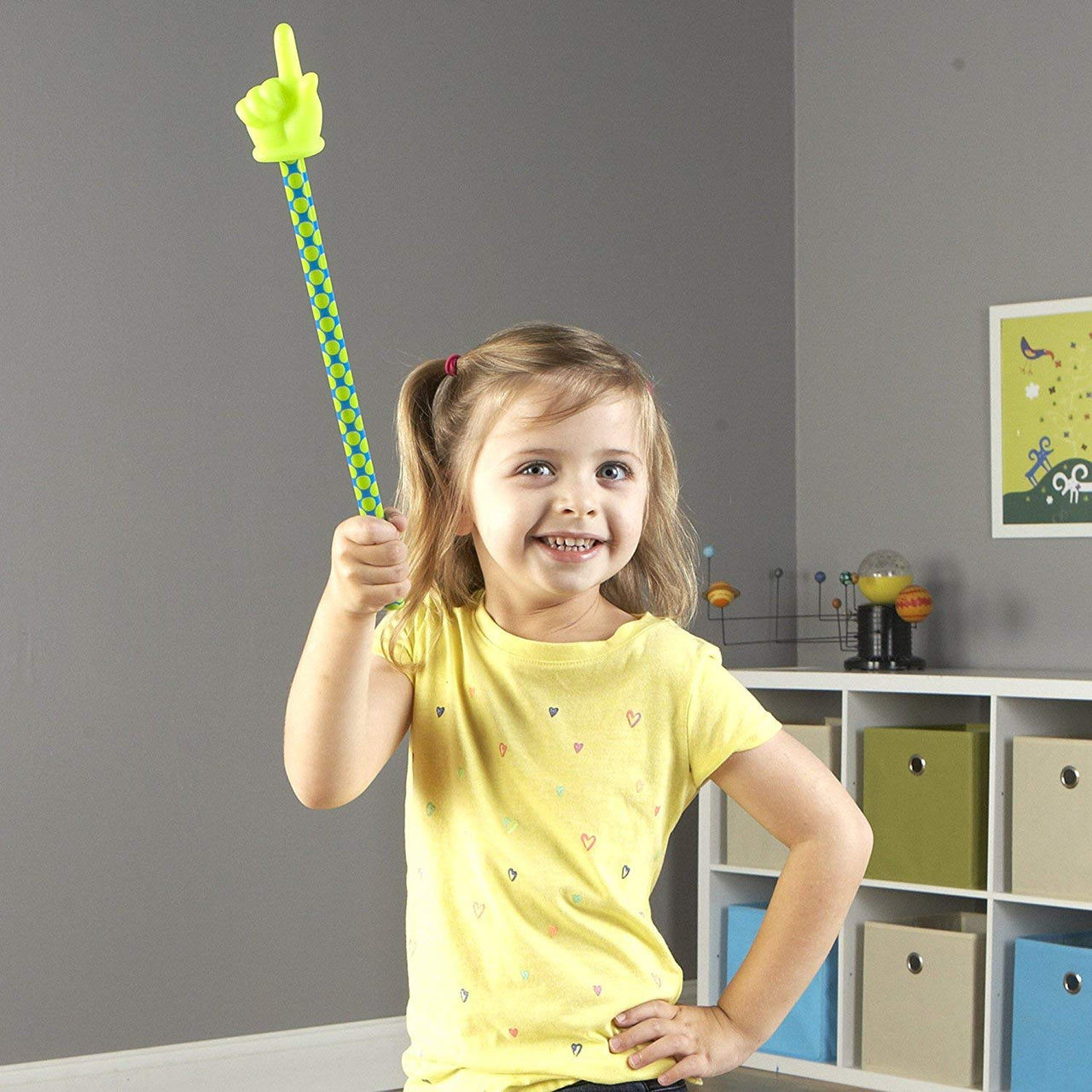 Learning Resources Patterned Hand Pointers - 3 Pieces, Ages 3+ Classroom Pointer for Kids, Reading Pointers for Kids, Homeschool and Classroom Supplies, Back to School