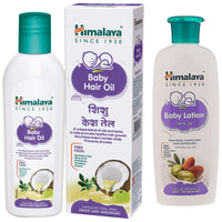 Himalaya Baby Hair Oil 200 Ml(1 Count) & Baby Lotion (200 Ml),White Blue