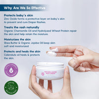 The Moms Co Natural Baby Lotion (200 ml) & Baby's  Diaper Rash Cream with Zinc Oxide, Chamomile and Jojoba Oils with Oat Protein (2