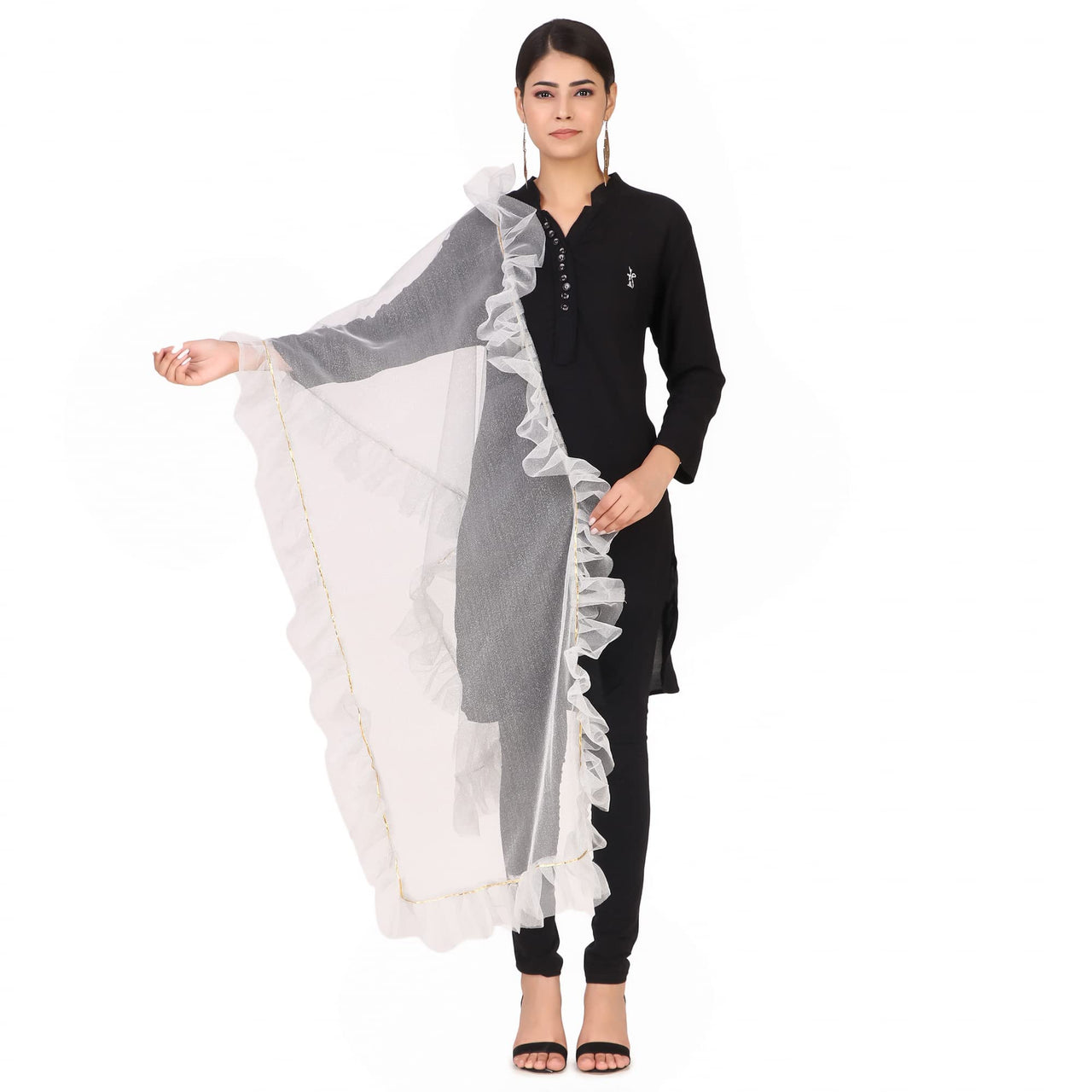 Traditions Bazaar Women's  Starred Net Dupatta