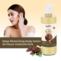 Bee One 24 hr Moisture Lock Body Lotion, for Soft and Supple Skin(Pack of 2) | 1000ml x 2= 2000ml (Cocoa Butter)