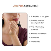 FURR by Pee Safe Acne Patches For Pimples | 12 Hydrocolloid Acne Relief Patches - 3 Sizes | Made with Ayurvedic Ingredients | Anti Inflammatory | Reduces Acne, Spots and Blemishes