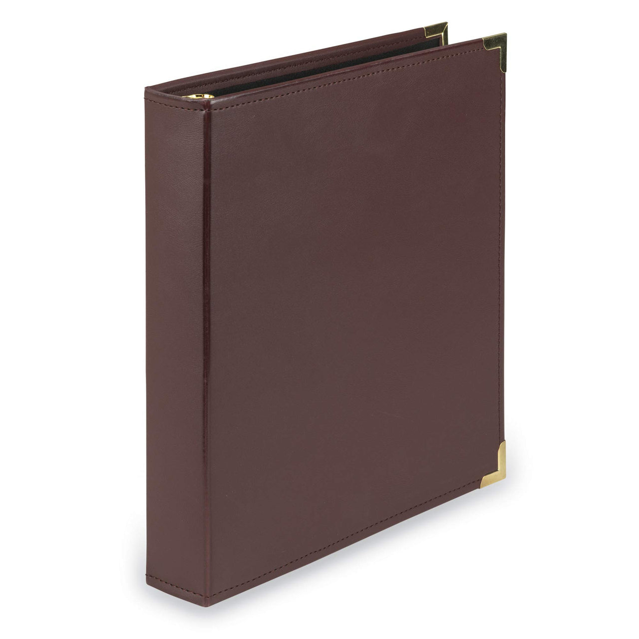 Samsill Classic Collection Executive Presentation 3 Ring Binder/Portfolio Binder, 1.5 Inch Binder, Brass Round Ring (Holds 325 Sheets), Burgundy