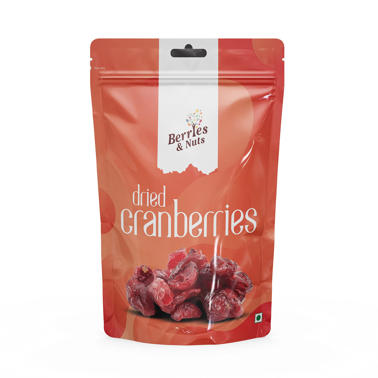 Berries And Nuts Fresh Cranberries 400 Grams Pouch|Dehydrated Cranberries, Antioxidant Rich, Immunity Booster|2 Pack Of 200 Grams