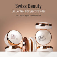 Swiss Beauty Oil Control Compact Powder | Lightweight Compact Powder For Matte Flawless Finish | Face Makeup, Shade 01 Pearl-Ivory, 20 Gm |