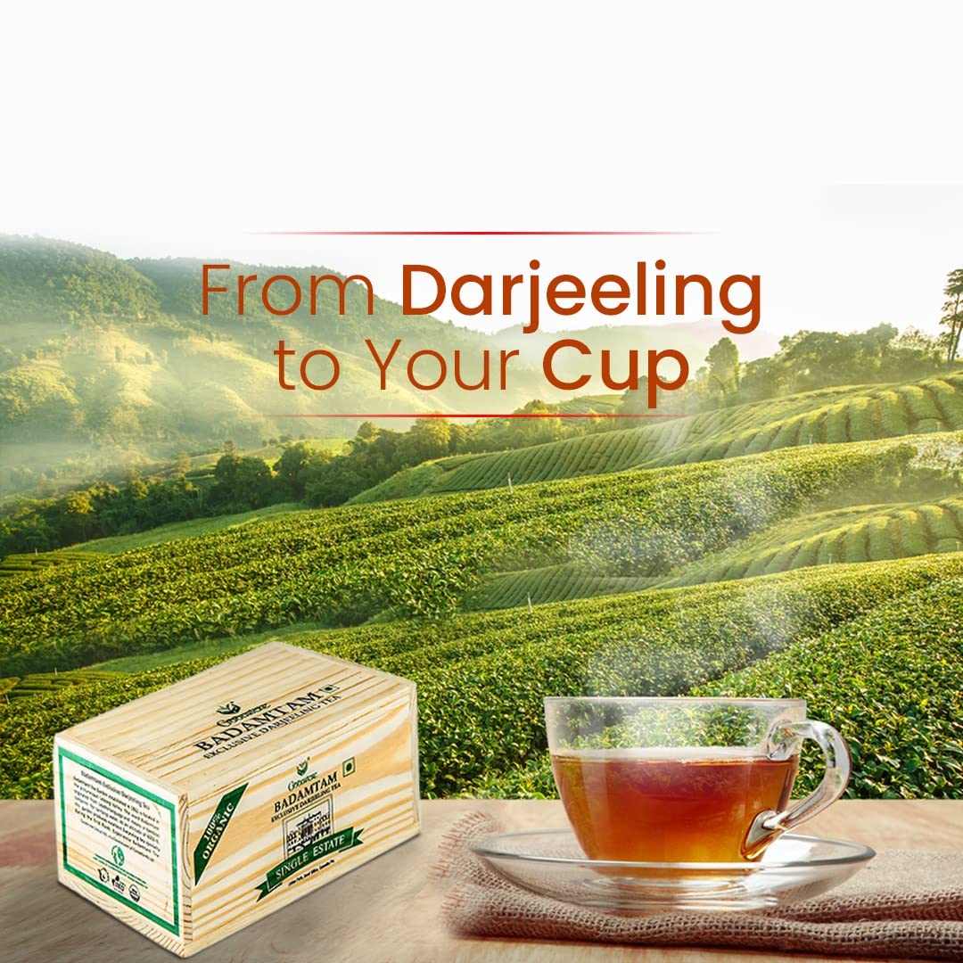 GOODRICKE Badamtam Darjeeling Tea - 250 Gm|100% Pure And Organic Premium Whole Leaf|Single Estate|Black Tea|Sweet Lasting Aftertaste - Loose Leaves