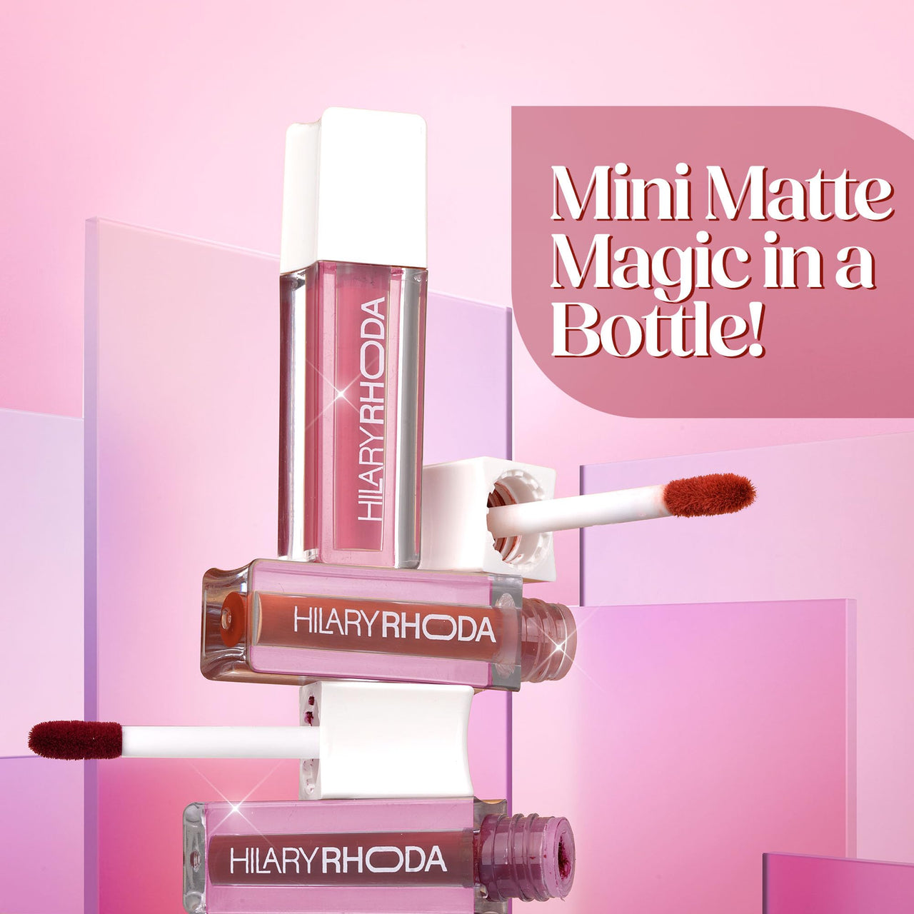 Hilary Rhoda Matte Minis Lipstick | Infused with Vitamin E, Jojoba Oil & Rosehip Oil | 12-Hour Stay | Smudge-Proof & Waterproof Lipstick | Non-Sticky | Set of 6 | 1.2 ml