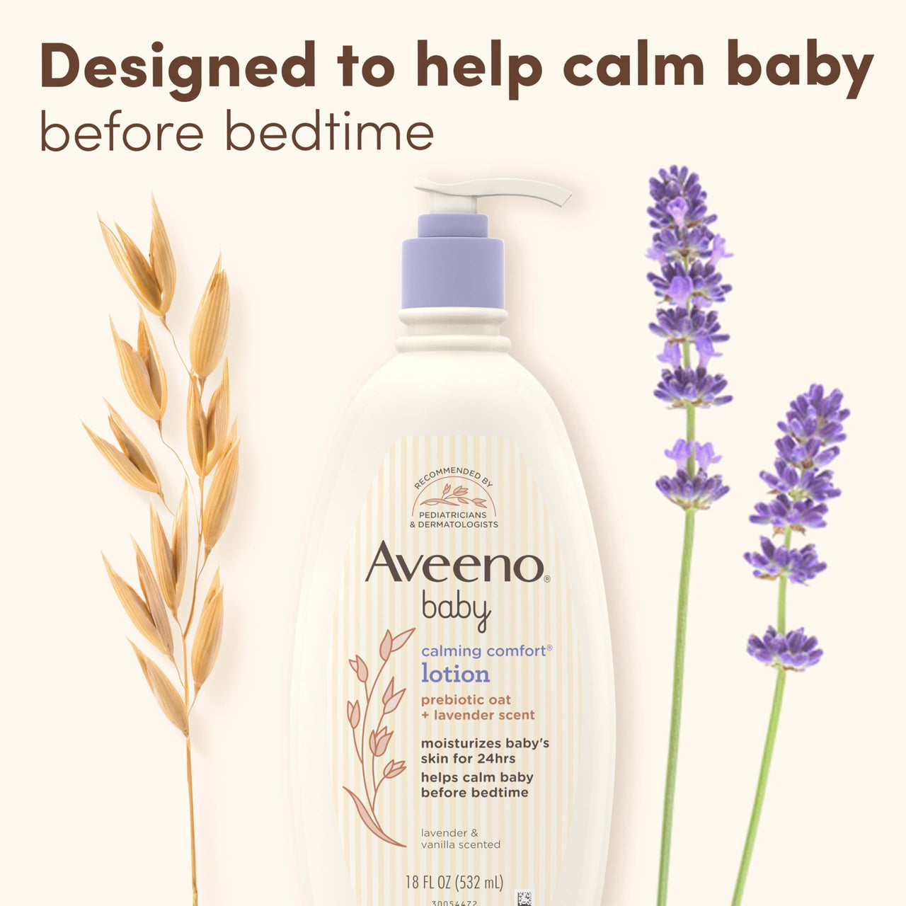 Aveeno Baby Calming Comfort Lotion, Lavender and Vanilla, 532ml