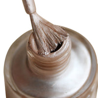 DeBelle Gel Nail Polish Chrome Beige (Metallic Beige Nail Paint)|Non UV - Gel Finish |Chip Resistant | Seaweed Enriched Formula| Long Lasting|Cruelty and Toxic Free| 8ml