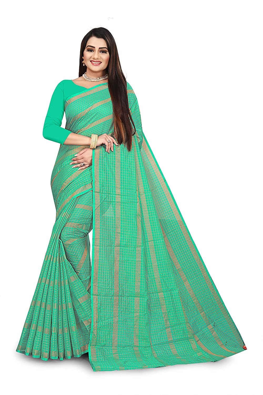Amazon Brand - Anarva Soft Heavy & Cotton Silk Sarees for women, Beautiful saree free size with unstitched Blouse Piece