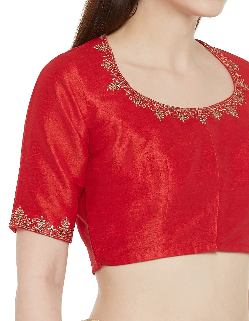 X3 Women's  Polyester Sleeve Readymade Saree Blouse