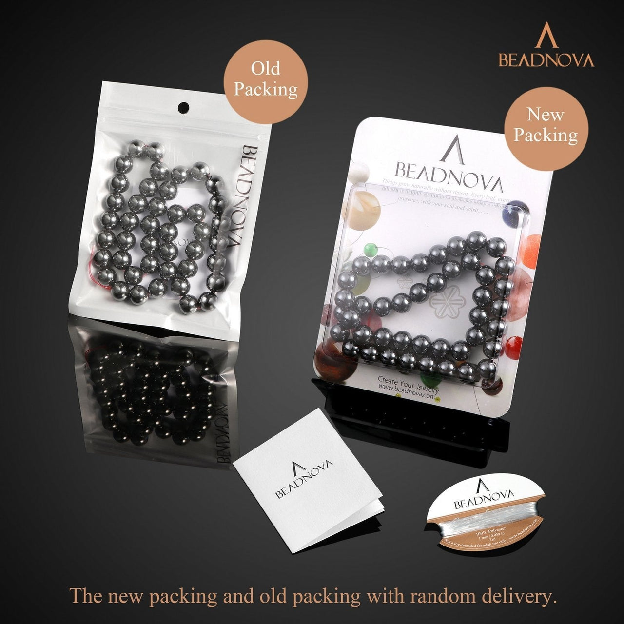 BEADNOVA Natural Hematite Beads Natural Crystal Beads Stone Gemstone Round Loose Energy Healing Beads with Free Crystal Stretch Cord for Jewelry Making (10mm, 36-38pcs) 10mm 23) Hematite Round Beads