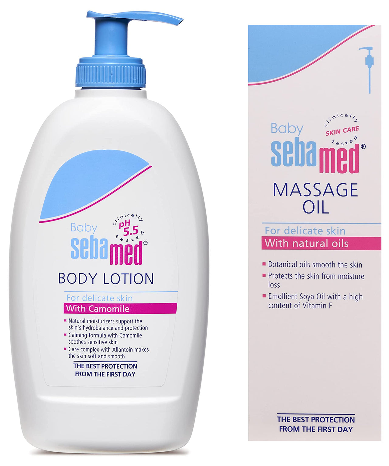 Sebamed Baby Lotion, 400ml & Baby Massage Oil, 150ml Combo