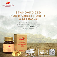 DABUR Ayurveda Vasant Kusumakar Ras with Gold and Pearl - 100 Tablets