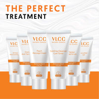 VLCC Papaya Fruit Facial Kit - 60g | Glowing, Blemish Free Skin | With Papaya, Cucumber, Peach, and Orange Peel Extracts | Glowing at Home Facial Kit.