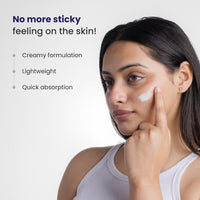 RE' EQUIL Oxybenzone and OMC Free Sunscreen For Oily, Sensitive & Acne Prone Skin | Prevents Acne Breakouts | No White Cast | SPF 50 PA+++ | 50g